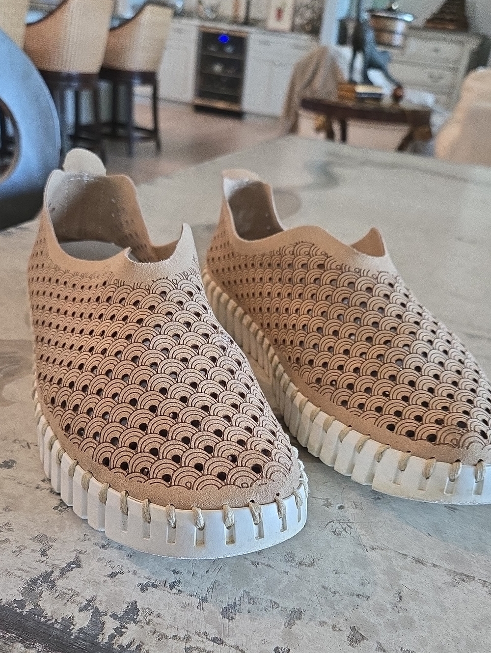 Ilse Jacobsen Tulip 139 Camel Slip-On Perforated Sneaker (Women's), Size 40/10